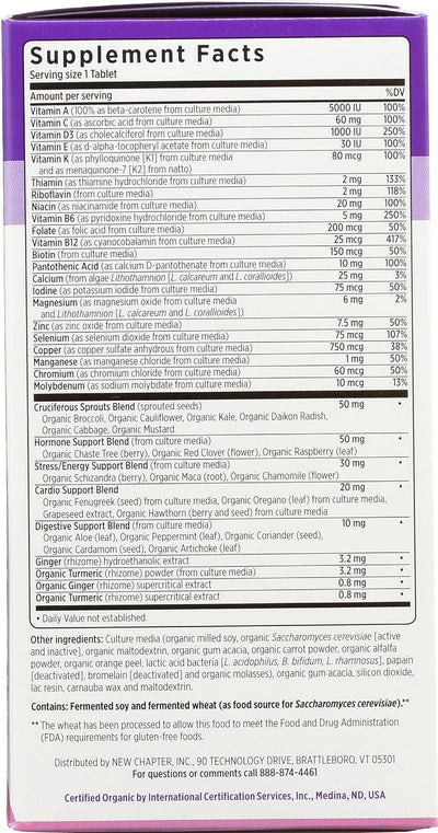 New Chapter Every Woman's One Daily Multivitamins, 72 Vegetarian Tablets - Image 6