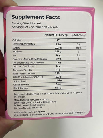 Cosmic Doctor Coco Collagen– Food-Based Collagen for Skin, Hair, Nails & Joints (5,000 mg)