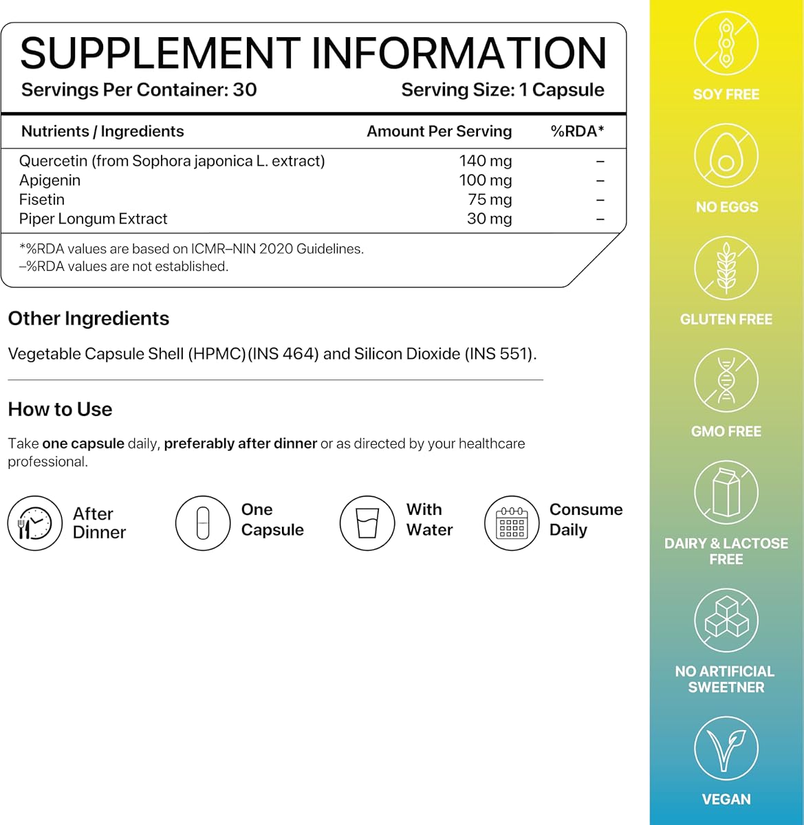 Decodeage SeneVit Capsules - Senolytic Blend with Fisetin, 30 Vegan Capsules - Image 3