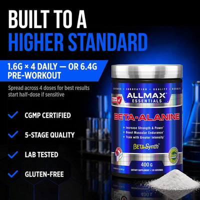 Allmax Beta Alanine Powder - Unflavoured Sports Supplement 400g - Image 8