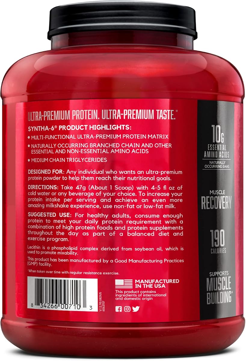 BSN Syntha-6 Vanilla Ice Cream Protein Powder - 2.27kg - Image 8