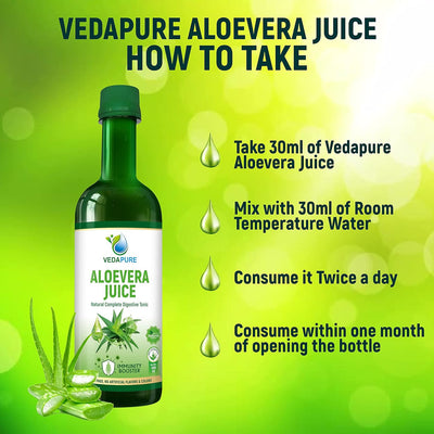 Vedapure Aloe Vera Juice - 500 ml Functional Drink - Image 4