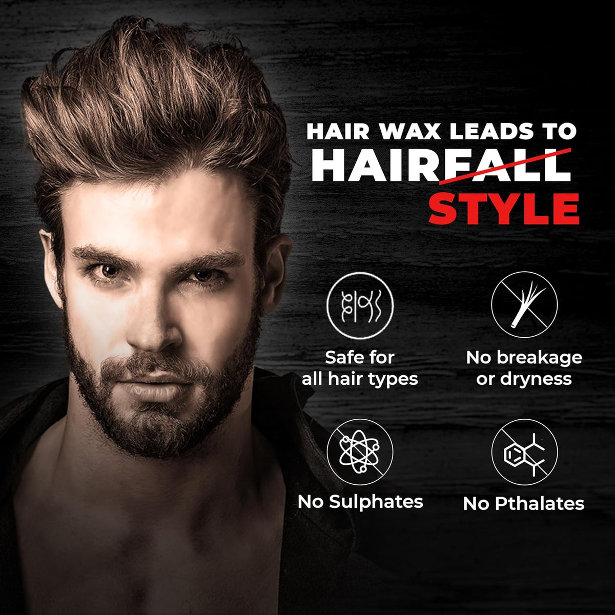 Beardo Strong Hold Clay Wax - Hair Styling, 100g - Image 6