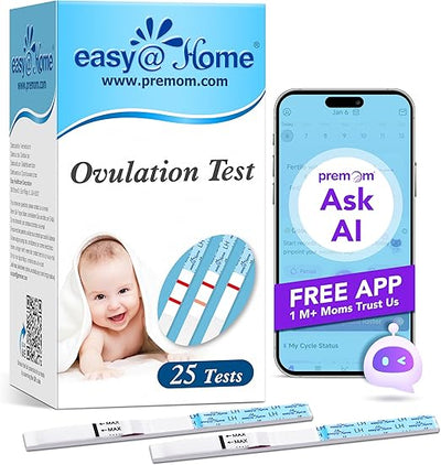 Easy@Home 25 شريط اختبار تبويض (LH) عن طريق البول، 25 اختبار تبويض (LH)