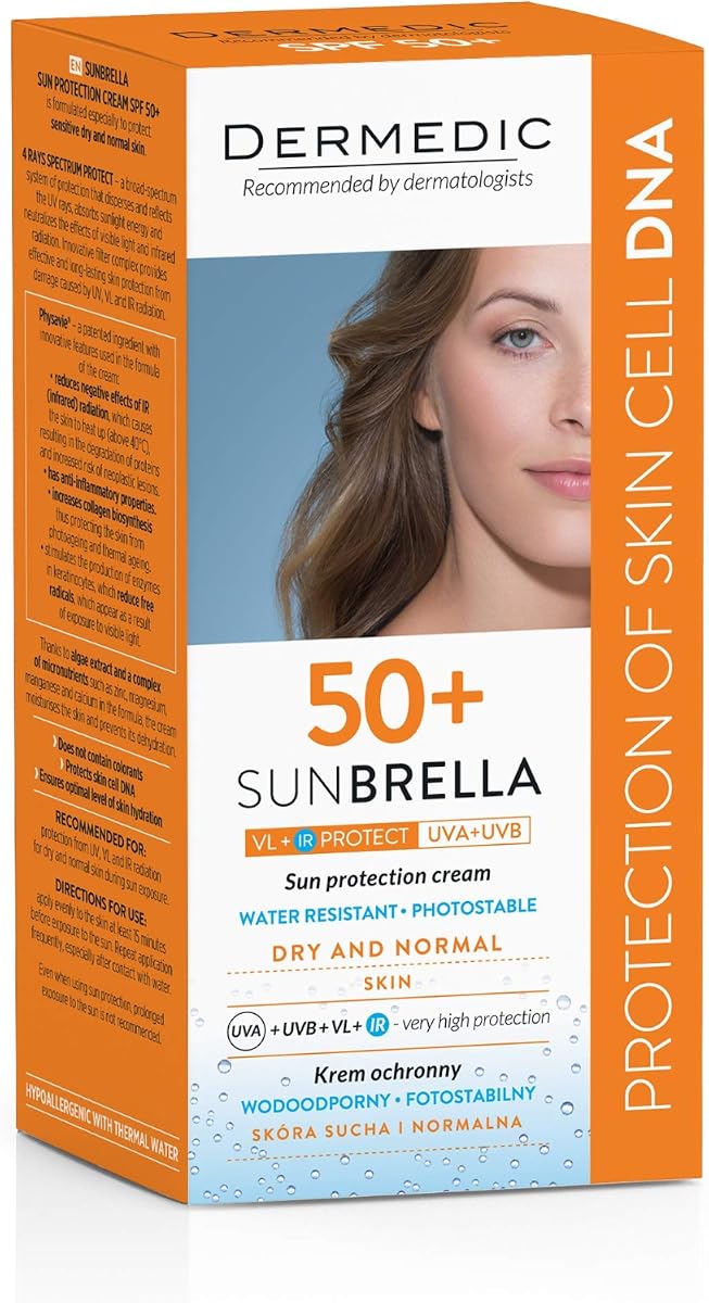 Dermedic Sunbrella SPF 50+ Sun Protection Cream for Dry & Normal Skin - 50g - Image 2