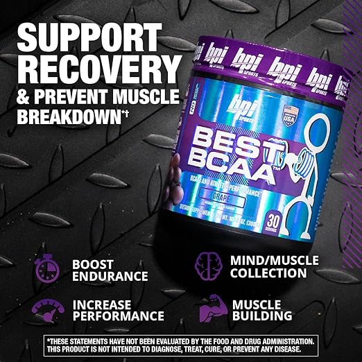 BPI Best BCAA Powder, Grape Flavour, 30 Servings - 300g - Image 4