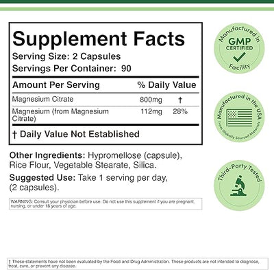 Doublewood Magnesium Citrate 400mg, 180 Capsules - Vitamins & Minerals - Image 6
