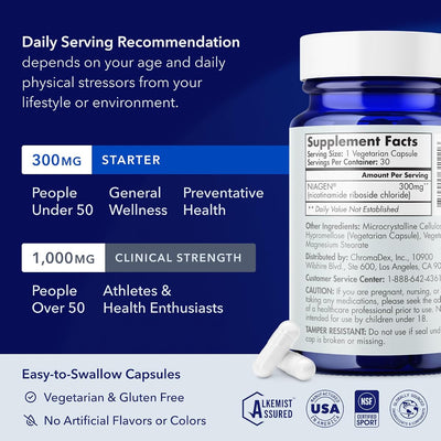 TRU NIAGEN Nicotinamide Riboside NAD+ Booster - 30 Capsules - Image 7