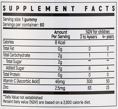 Happy Gummies Vitamin C + Zinc Gummies - 60 Pieces - Image 5
