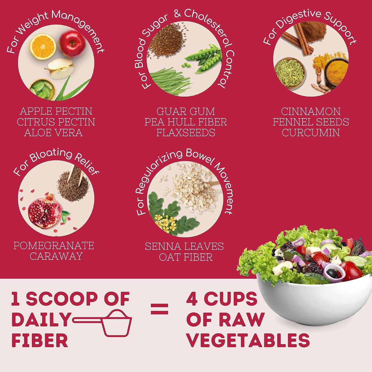 Wellbeing Nutrition Daily Fiber Powder - Organic Prebiotic Fiber - Vanilla Berry & Pina Colada - 7g Per Serving - Image 4