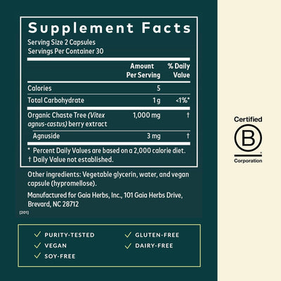 Gaia Herbs Vitex Berry Women's Health Support Capsules - 60 Count - Image 3