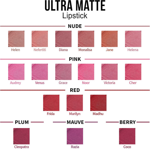 Nykaa Ultra Matte Lipstick  Helen  01