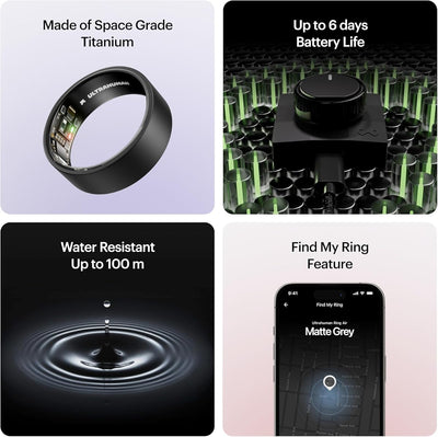 Ultrahuman Ring AIR Smart Ring - Track Sleep, HRV, Stress, Size 5 - Image 7