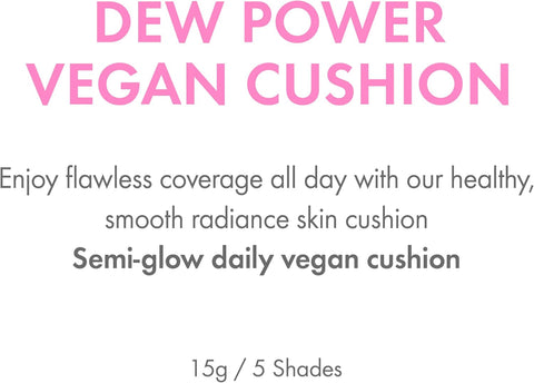 AMUSE SEOUL Dew Power Vegan Cushion Foundation Refill (01 PURE REFILL) - Semi Glow, Full Coverage, Dewy Finish, Long Lasting, Lightweight, Smooth Radiant Skin, Vegan, Korean Beauty Makeup - Image 3