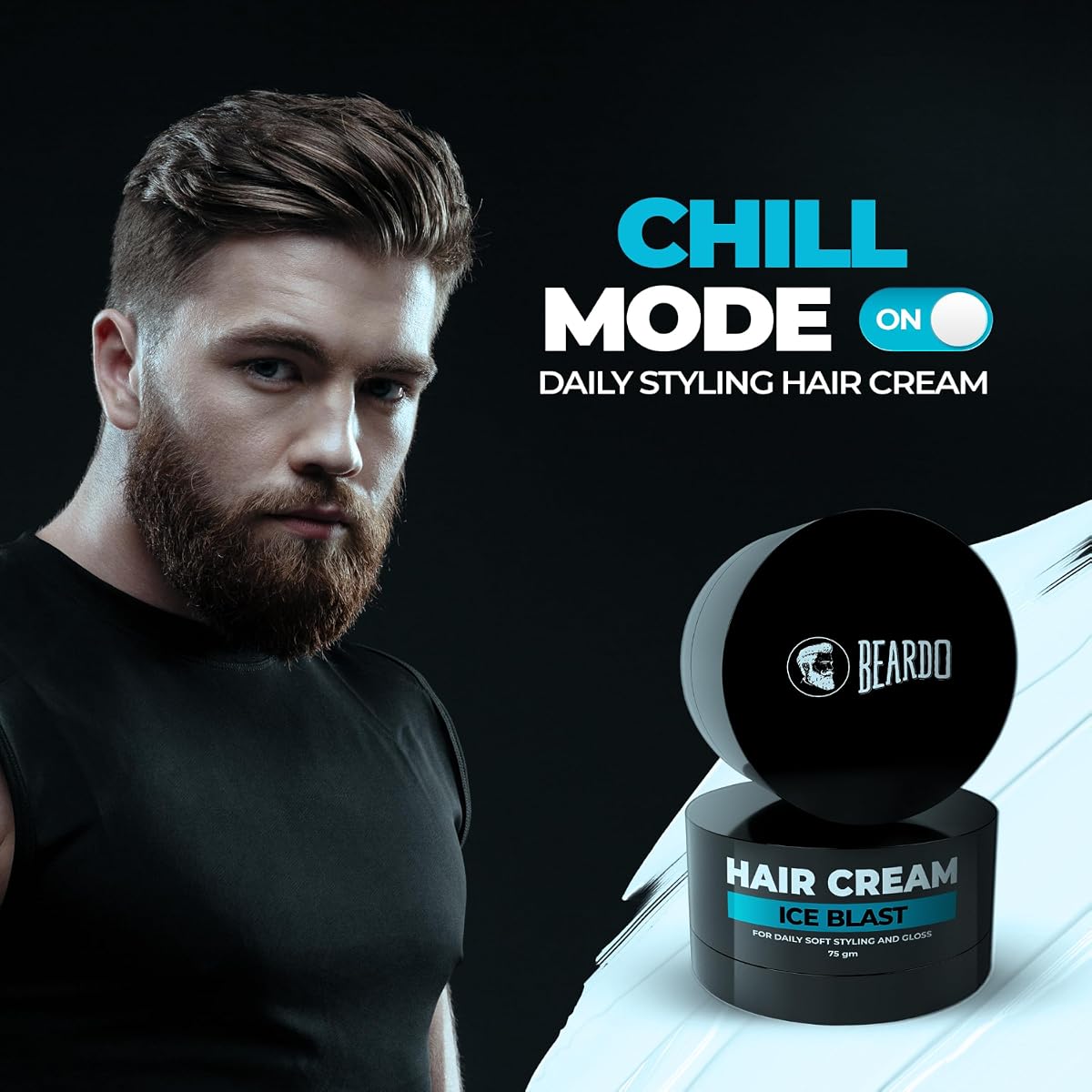 Beardo Ice Blast Hair Cream - Ultra-Light Cooling Hair Treatment, 75g - Image 2