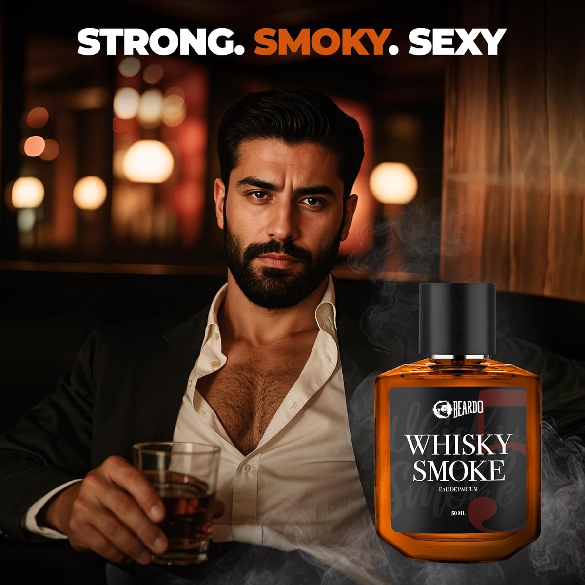Beardo Whisky Smoke Eau De Parfum - Spicy, Woody-Oudh Scent, 50ml - Image 5