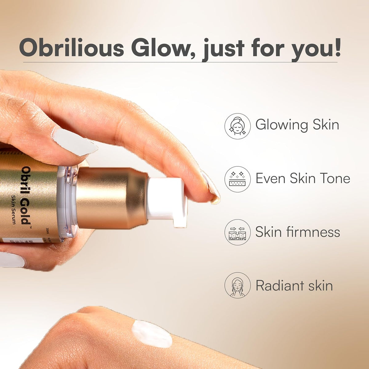 Brinton Obril Gold Skin Serum - Face Serum, 30ml - Image 3