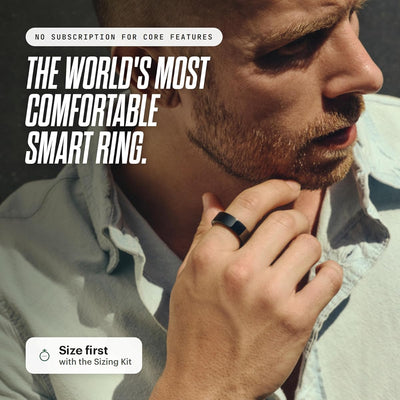 Ultrahuman Aster Black Smart Ring - Track Sleep, Stress & HRV, Size 6 - Image 2