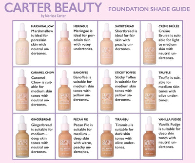 Carter Beauty Dewy Foundation, Water-Based Hydrating Formula, Meringue, 12 Shades - Image 3