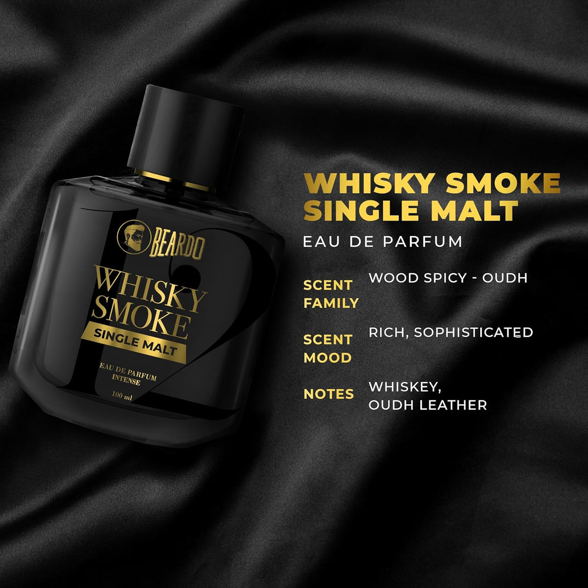 Beardo Whisky Smoke Single Malt EDP 100ml - Eau de Parfum - Image 3
