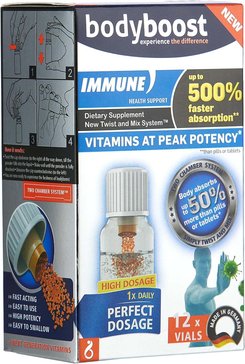 Body Boost Immune Support Vitamins & Minerals - 60 Capsules