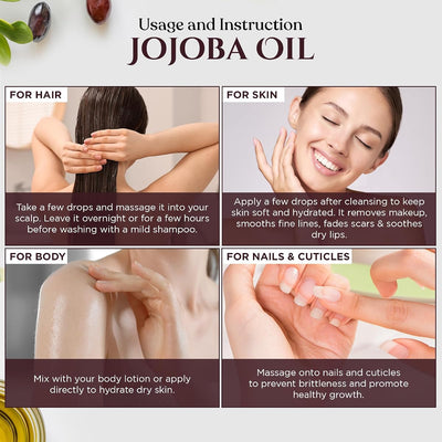ReyNaturals Cold Pressed Jojoba Oil for Hair Growth - 200 ml - Image 4