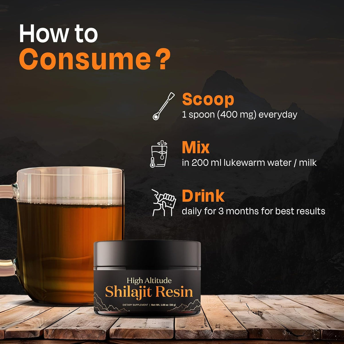 Auric High Altitude Shilajit Resin - Ayurvedic Supplement - 30g - Image 4