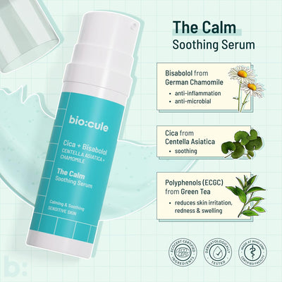 Biocule The Calm Soothing Serum - Cica + Bisabolol, 30ml - Image 6