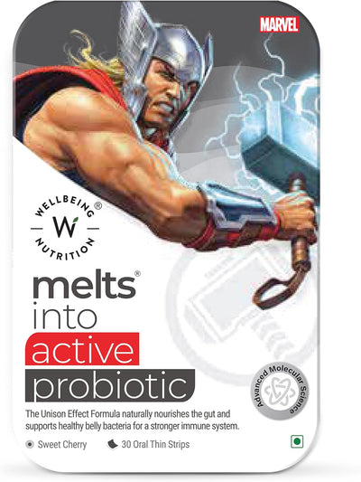 ويلبينغ نيوتريشن مارفل ميلتس - بروبيوتيك وبريبيوتيك، كرز حلو - 30 شريحة