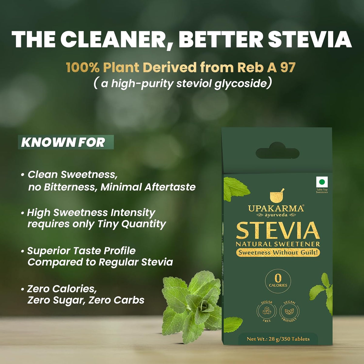 Upakarma Stevia Tablets - Herbal & Ayurvedic Sweetener, 350 Count - Image 8