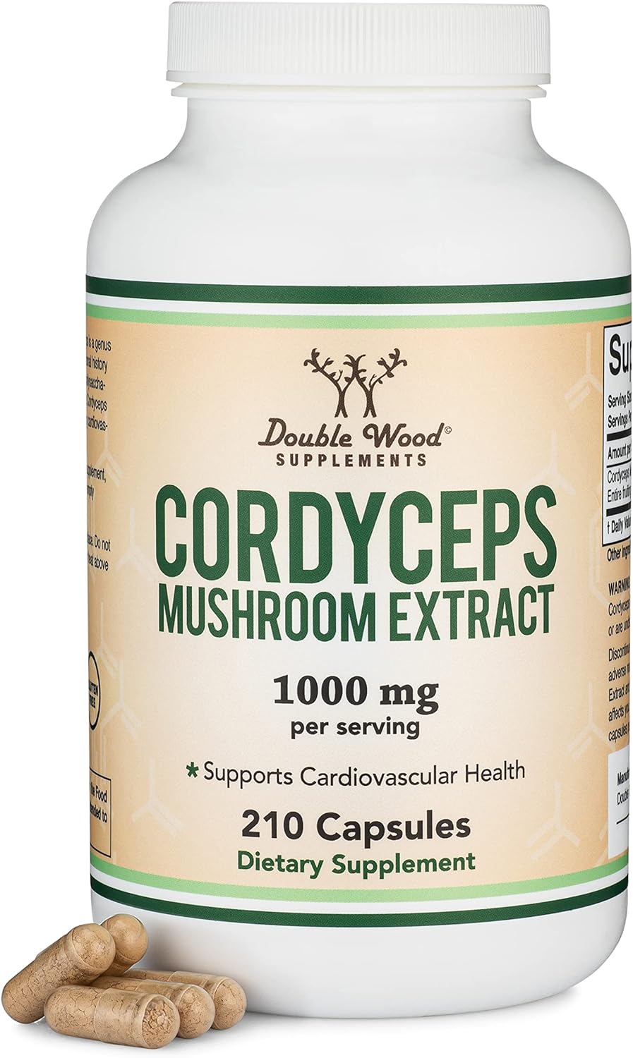Doublewood Cordyceps Capsules, Herbal Supplement - 210 Count