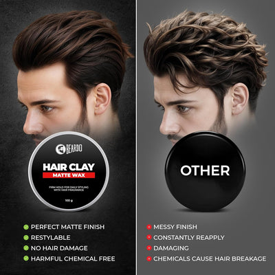 Beardo Strong Hold Clay Wax - Hair Styling, 100g - Image 5