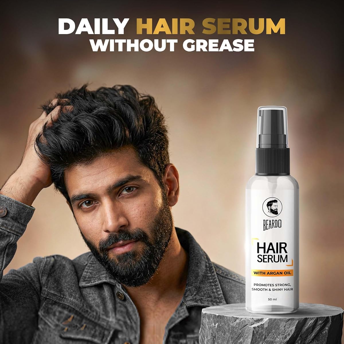 Beardo Hair Serum with Argan Oil for Men, 50ml - Image 2