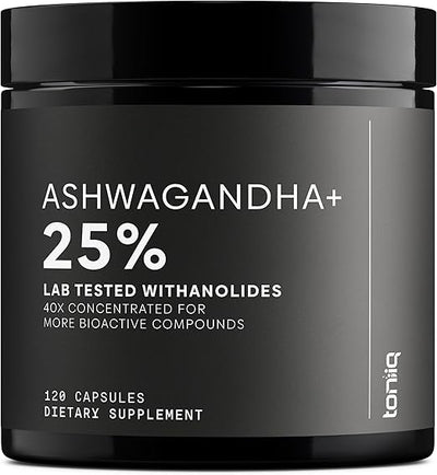 Toniiq Ultra Potency Ashwagandha Extract, 25% Withanolides - 120 Capsules