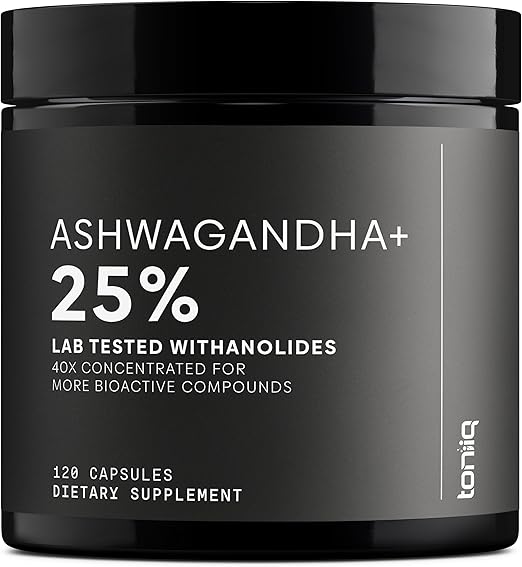 Toniiq Ultra Potency Ashwagandha Extract, 25% Withanolides - 120 Capsules