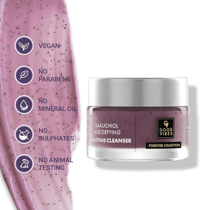 Good Vibes Bakuchiol Age Defying Smoothie Face Cleanser - 45g - Image 5