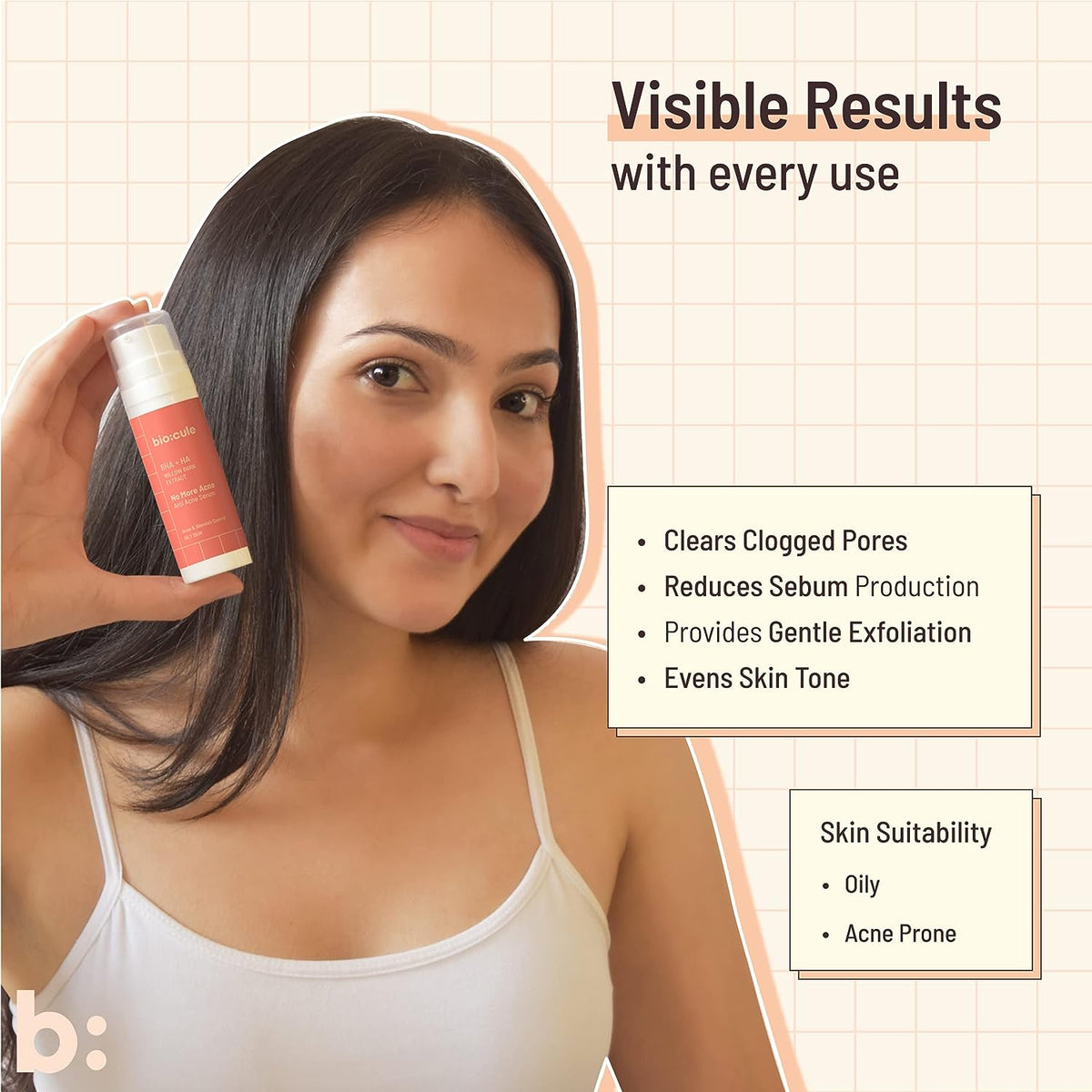 Biocule No More Acne Serum - BHA + HA, 30ml - Image 4
