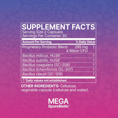 Microbiome MegaSporeBiotic Spore Probiotic, Gut Health Capsules - 60 Count - Image 5