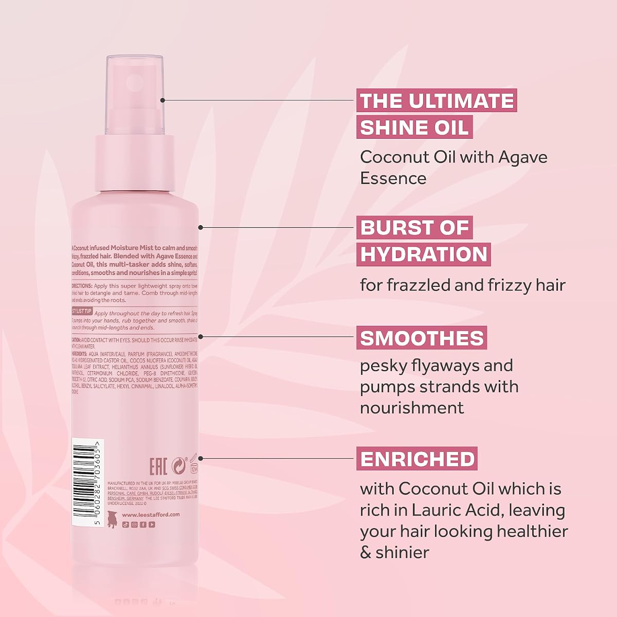 Lee Stafford Coco Loco Coconut Moisture Mist with Agave - 150ml - Image 3