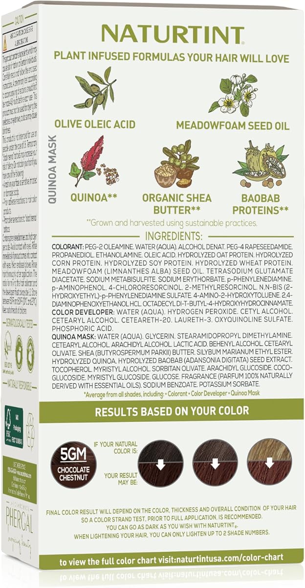 Naturtint Hair Colour 5.7-Light Choco Chestnut - Ammonia-Free, 170ml - Image 2