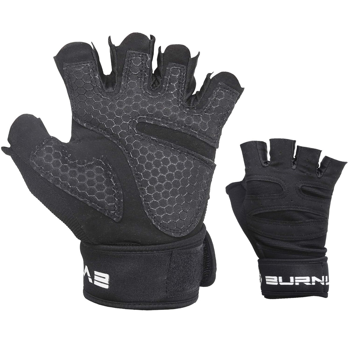 Burnlab Red XL Gym Gloves with Wrist Support - Image 3