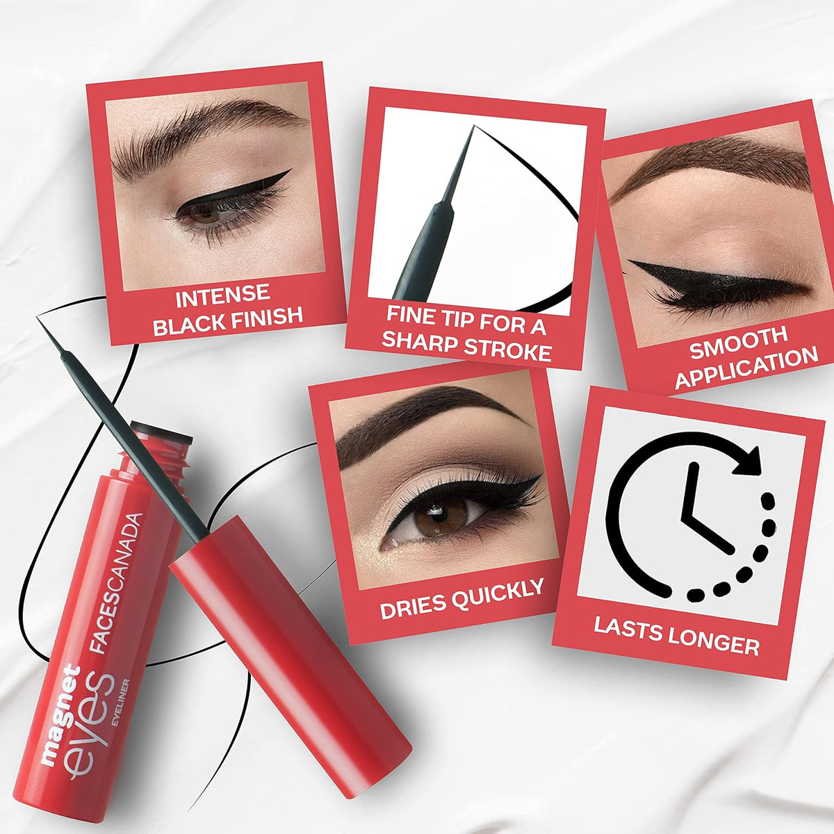 Faces Canada Magneteyes Eyeliner Black - Precision Liquid 3.5 ml - Image 2