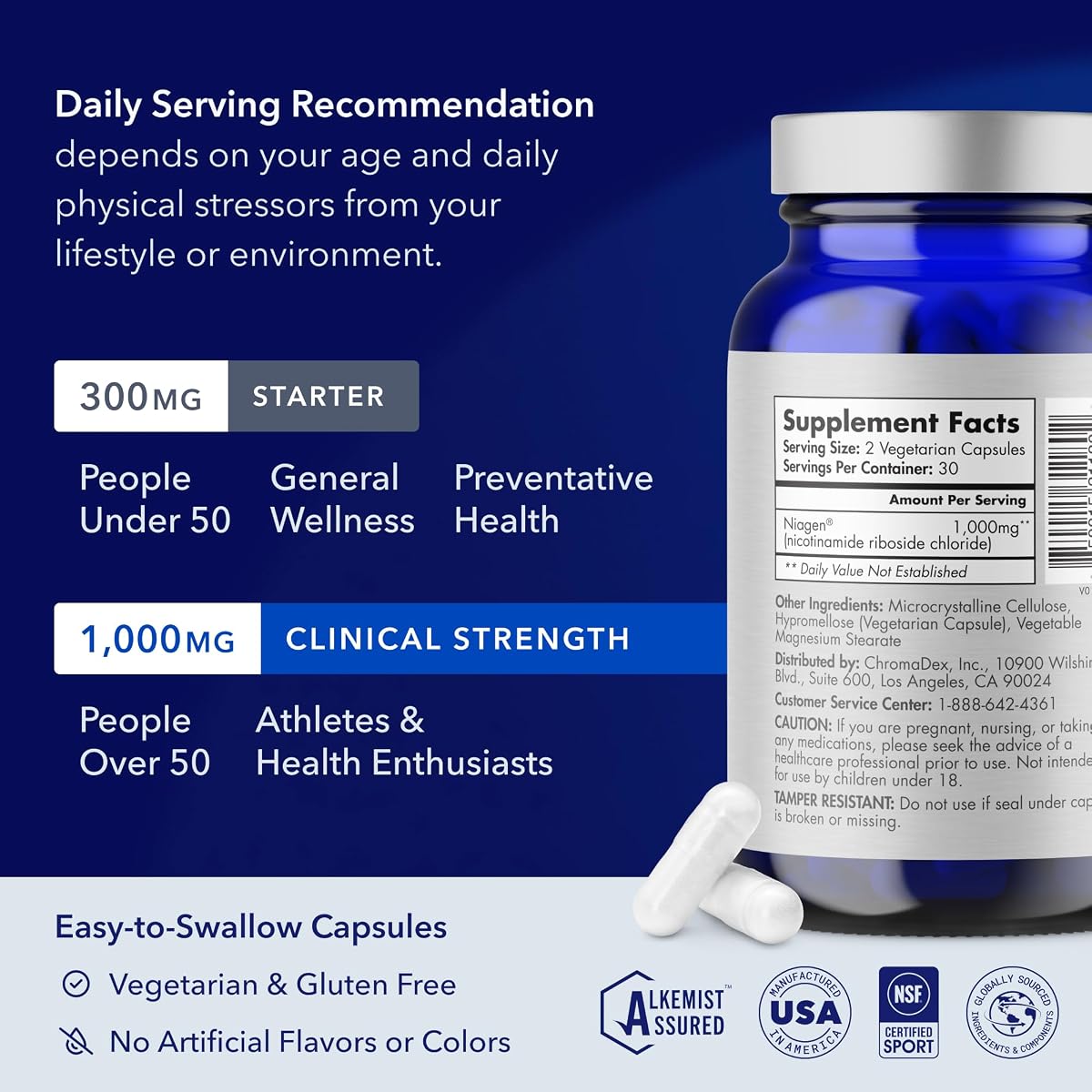 TRU NIAGEN NAD+ Beauty Supplement - 1000mg Nicotinamide Riboside, 30 Capsules - Image 6
