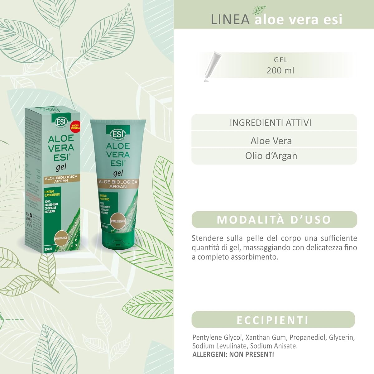 ESI Aloe Vera Gel with Argan Oil - 200ml, Soothing Moisturiser - Image 3