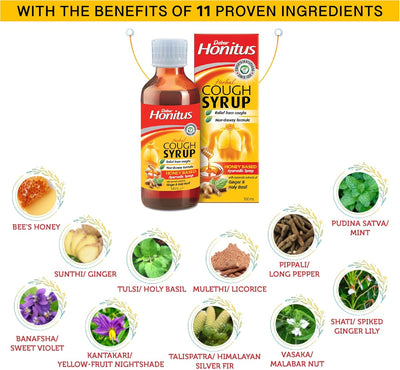 Dabur Honitus Herbal Cough Syrup - Honey & Ginger, 100 ml - Image 3