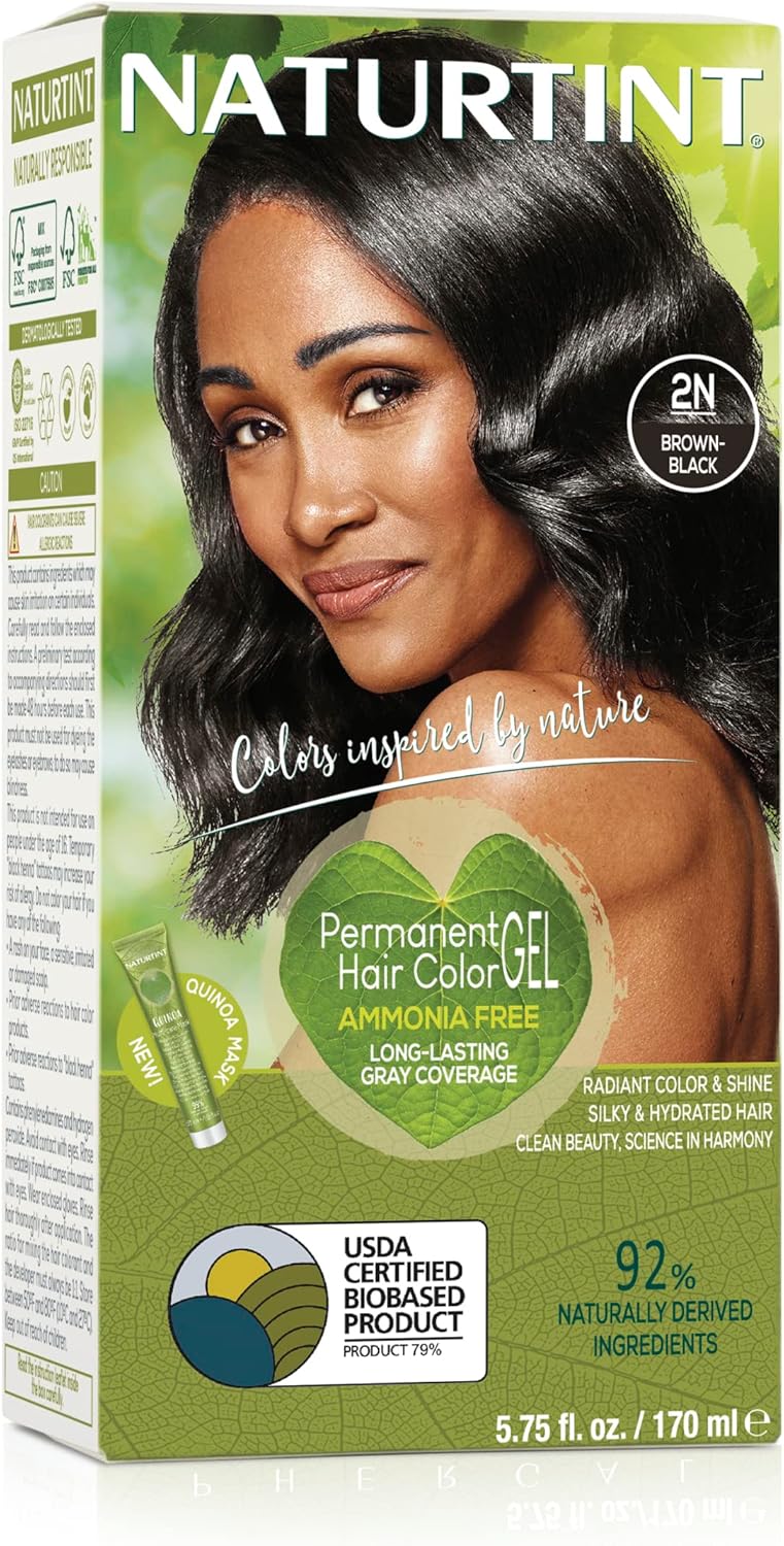 Naturtint Hair Colour 2N Black Brown - 165ml
