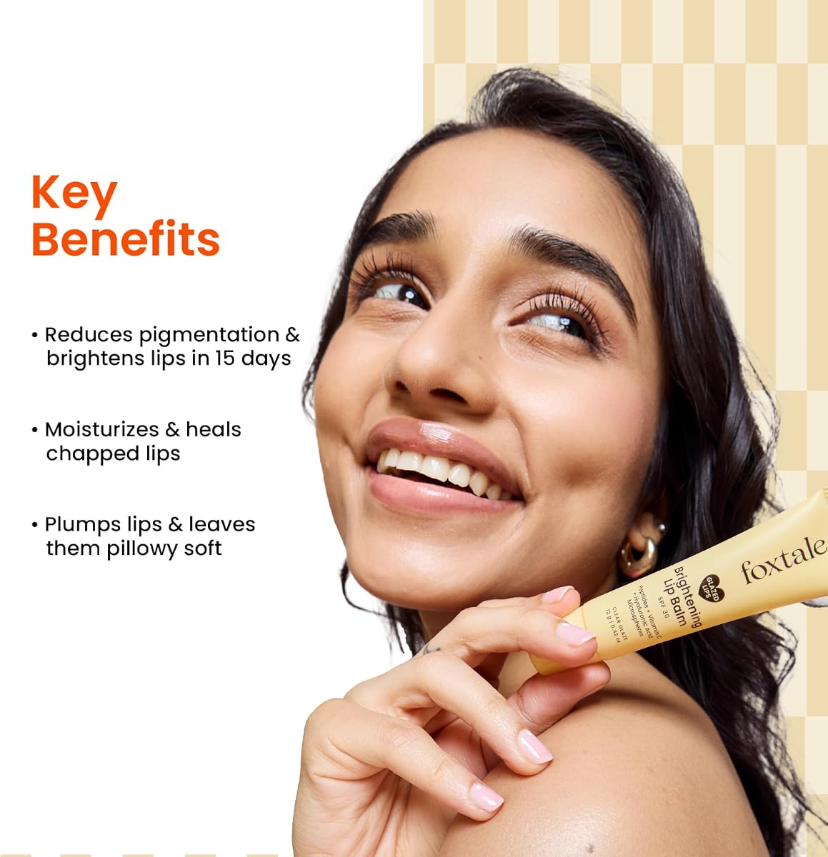 Foxtale SPF 30 Brightening Lip Balm with Peptides & Vitamin C - 12g - Image 2