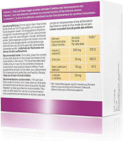 Denk Immun Active Direct Stick Powder - Vitamin C, Zinc, Selenium - 20 Sticks, 40g