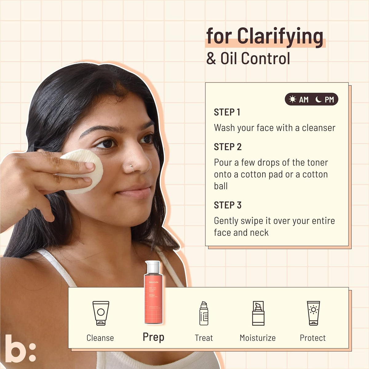 Biocule Oil Clear Clarifying Toner - BHA + AHA, 30ml - Image 6