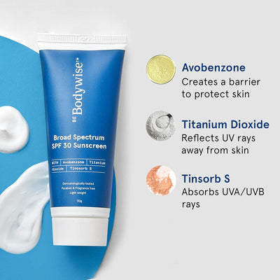 Be Bodywise Sunscreen Cream SPF 30 - Ultra Lightweight, Broad Spectrum, 50 ml - Image 3